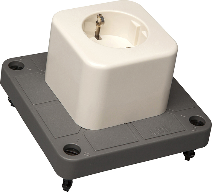 ABB Afdekking 3640 Enkele Schuko Stopcontact Gerecycled Plastic - 1SPA007130F9212