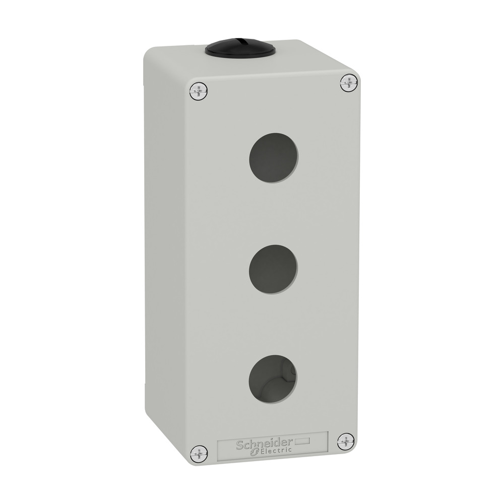 Schneider Electric XAP Metal Control Box 3x22mm Grey - XAPD3503