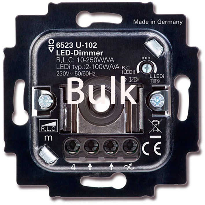 ABB Busch LED Variateur Rotatif 100VA - 2CKA006599A3042 [5 Pièces]