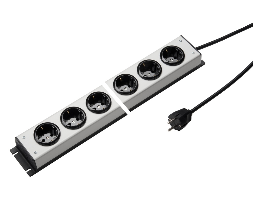 Martin Kaiser 10-Outlet Power Strip With 90-Degree Sockets (European Socket) - 1002ZL10L-SW15