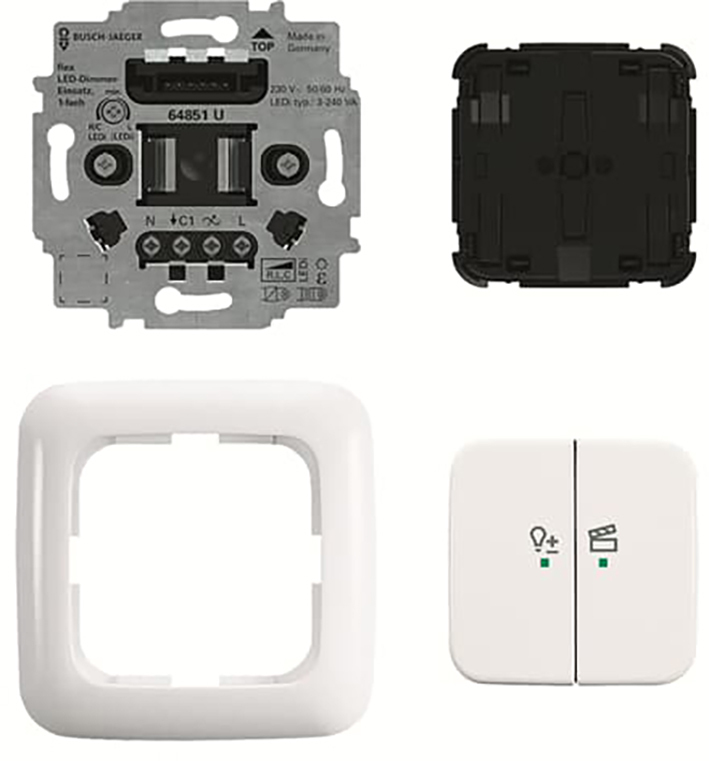 ABB Busch Free Home Drahtlos Flex Dimmer Set Reflex 214 - 2CKA006200A0290
