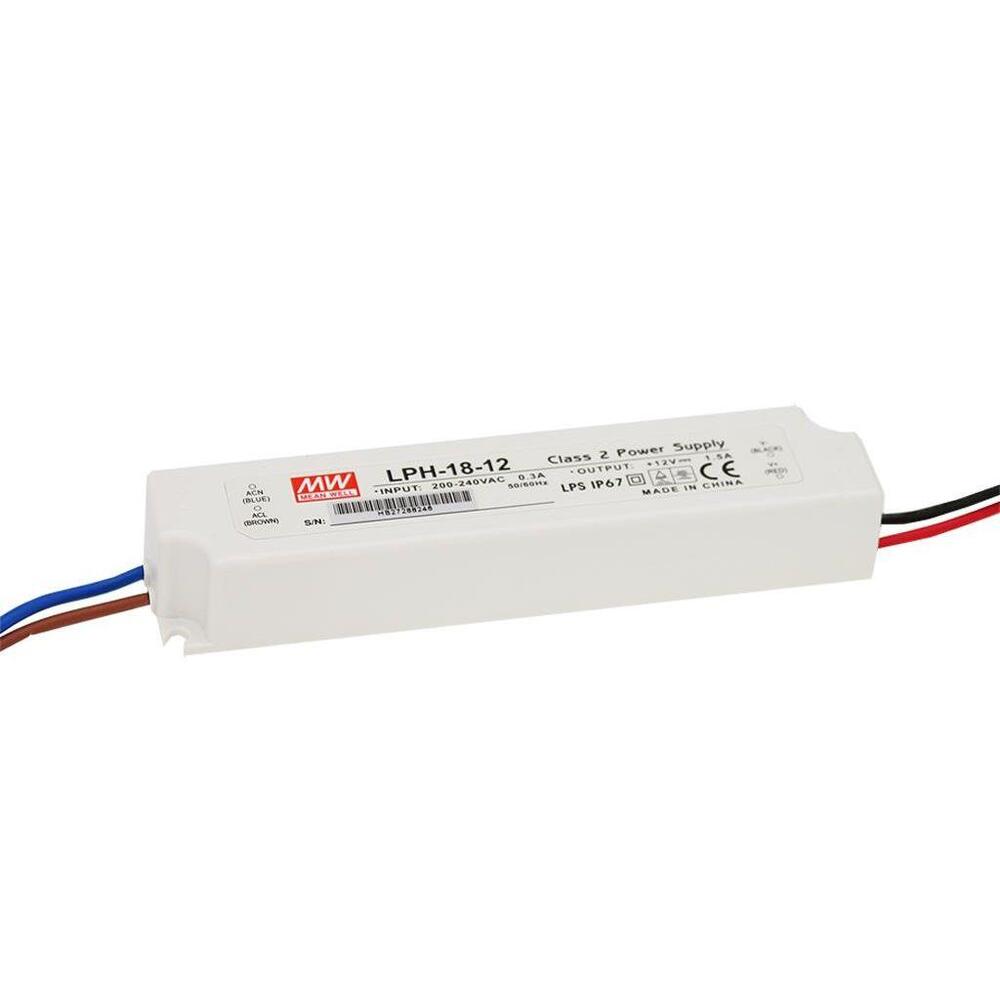 Mean Well LPH-18-12 LED Driver 18W 12 V DC IP67 - LPH-18-12