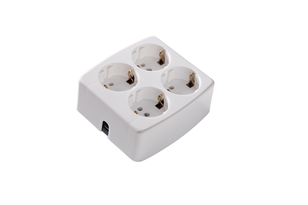 Martin Kaiser 4-Socket Desktop Voedingsstrip Vierkant Wit (Europese Stekkerdoos) - 536/KWS