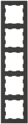 Peha Badora 5-Gang Cover Frame Matte Black - 00276782