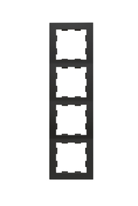 Peha Badora 4-Gang Afdekking Frame Matte Zwart - 00276772