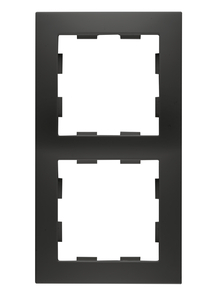 Peha Badora 2-Gang Afdekking Frame Matt Zwart - 00276752