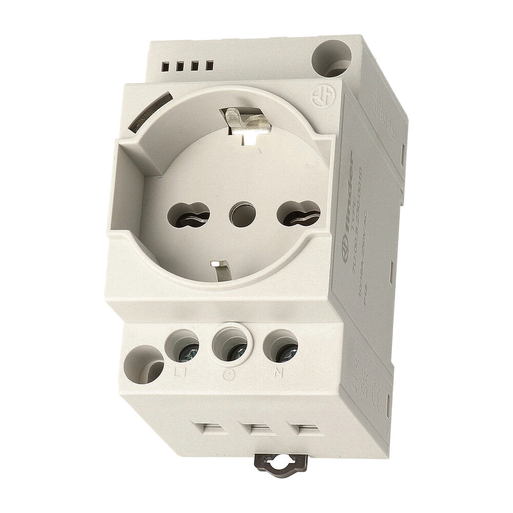 Finder Power Socket With LED 16A 250V AC Grey (European Socket) - 7U.00.8.230.0010