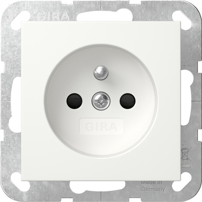 Gira System 55 Safety Plus Socket With Earth Pin - 448503