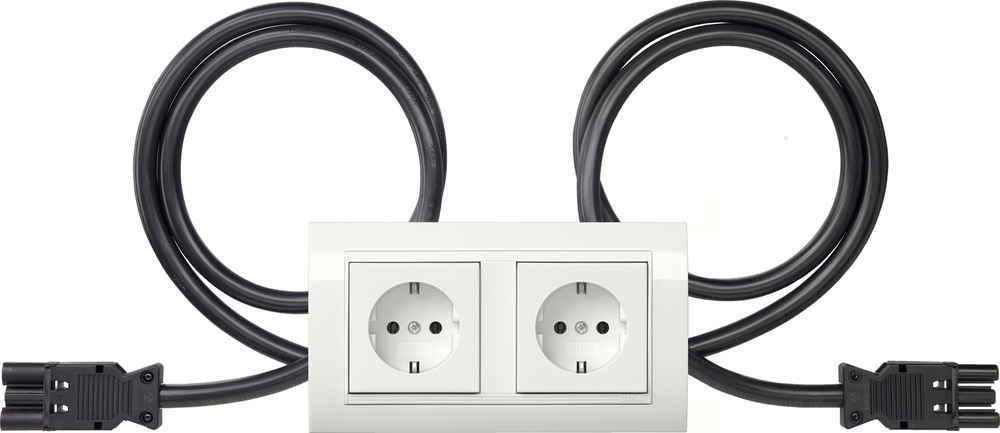 Gira Standard 55 Dual SCHUKO Socket With Frame - 4931023