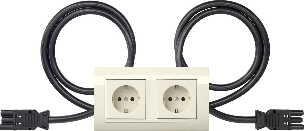 Gira Standard 55 Dual Socket Outlet With Frame Type 10 - 4931021