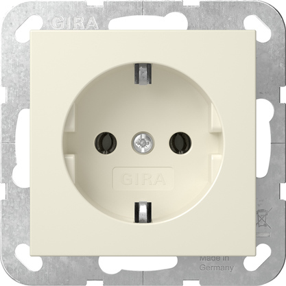 Gira Systeem 55 Schuko Stopcontact Crème Wit - 418801