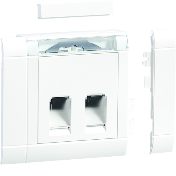 Hager RJ45 Modulare Buchse Befestigungsset Mit Abdeckung Rahmen - GSETDM1029016