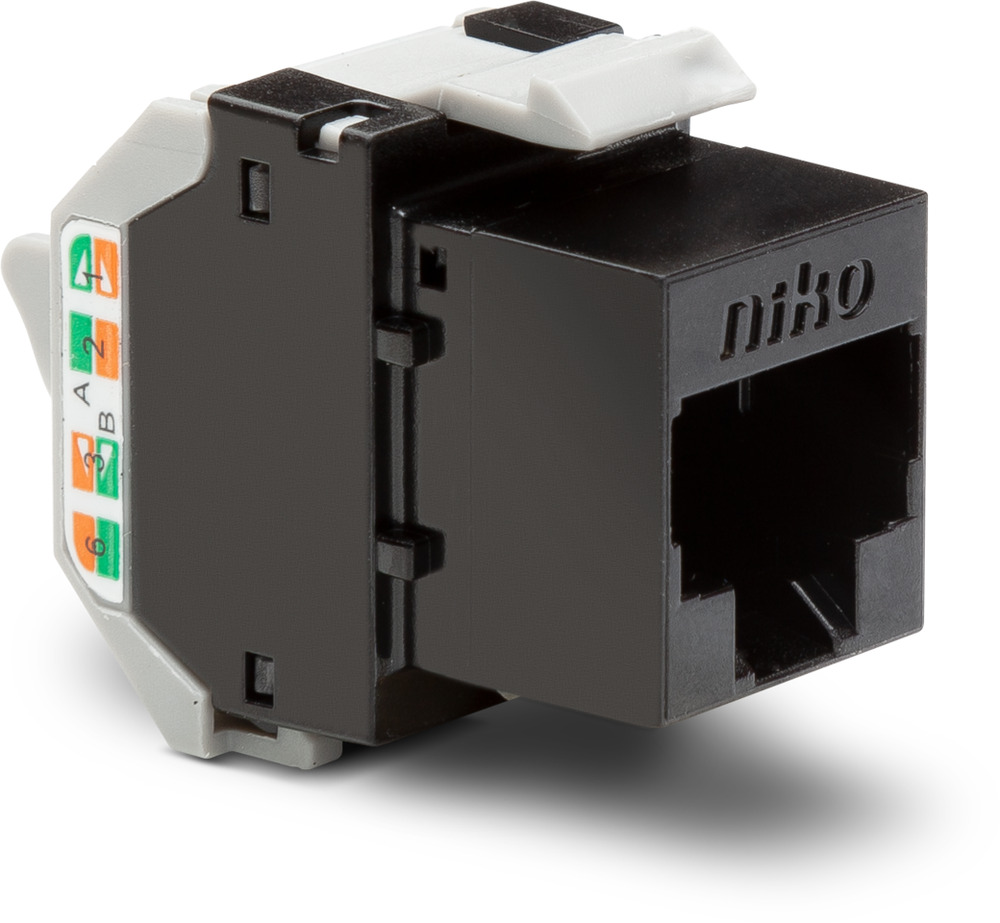 Niko Non Blindé RJ45 UTP Cat 6 PoE++ Connecteur - 650-45062