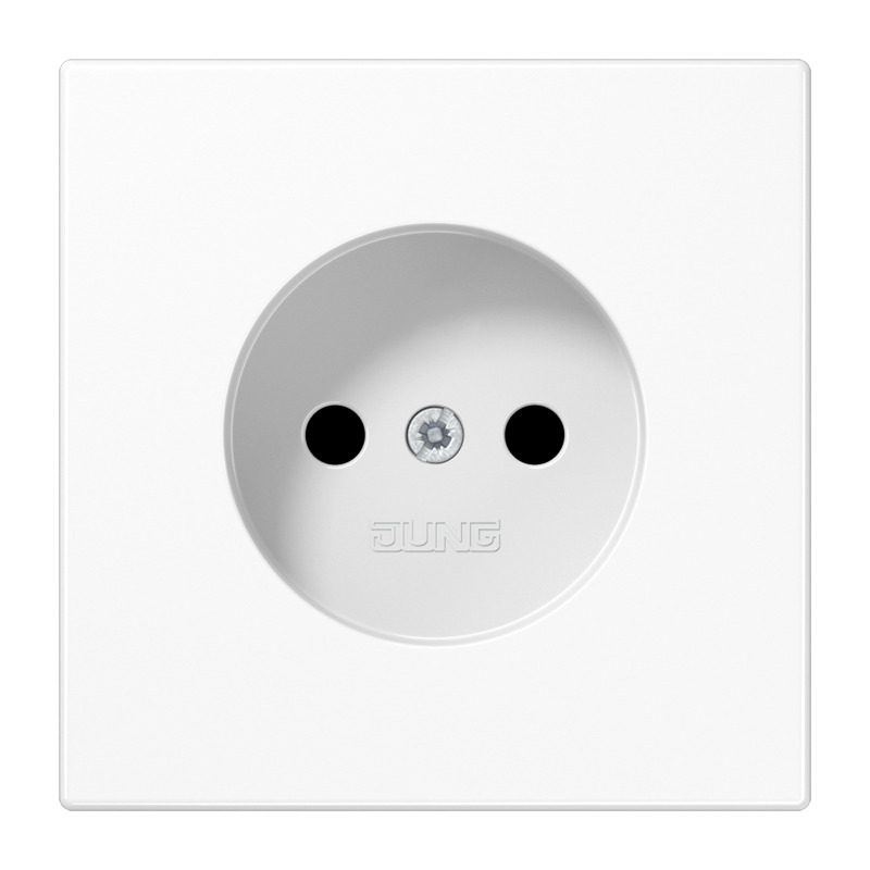 Jung LS990 Blanc Alpin Prise Murale Sans Broche De Terre (Prise européenne) - LS1910NWW