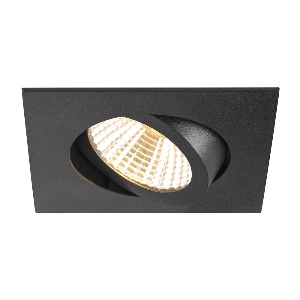 SLV Nieuwe Tria 68 LED Vierkante Inbouw Downlight Zwart 3000K - 1007398