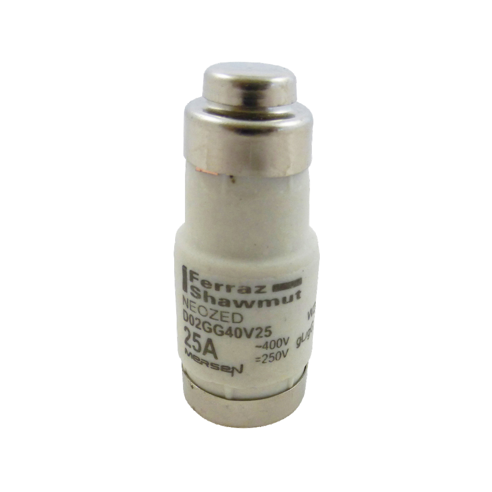 D02 Neozed GG Zekering 25A 400VAC 250VDC - W213160 [10 Stuks]