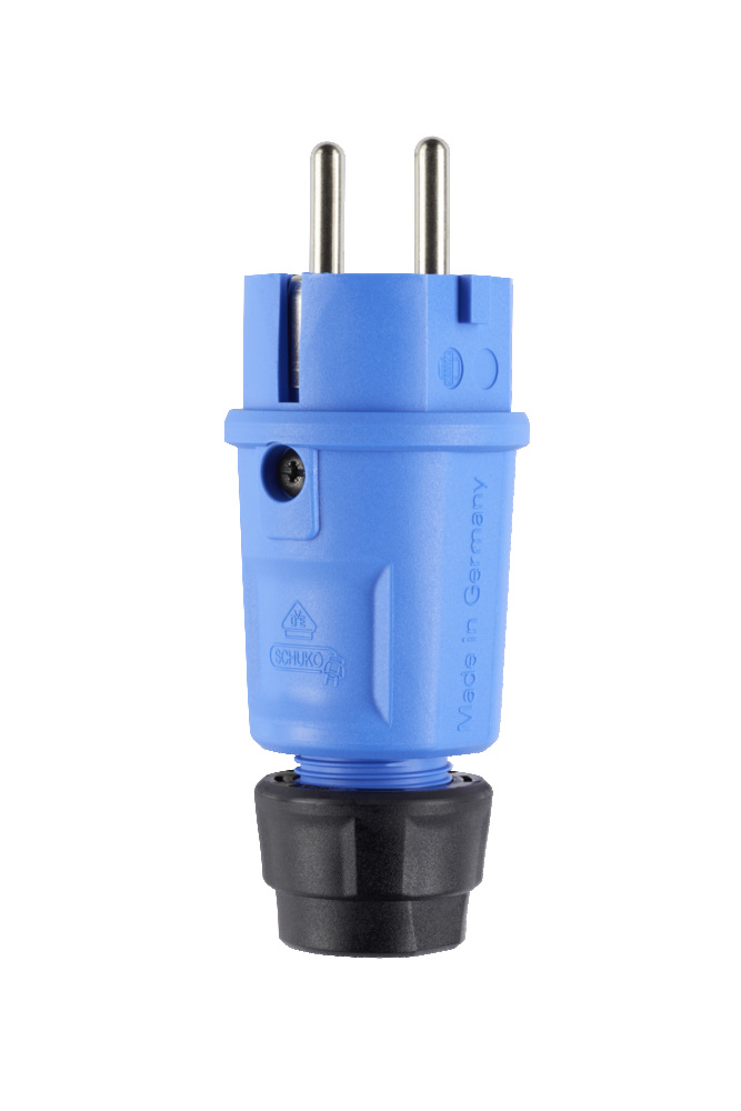 Heavy Duty IP54 Schuko Plug With Dual Earthing System - 100000066