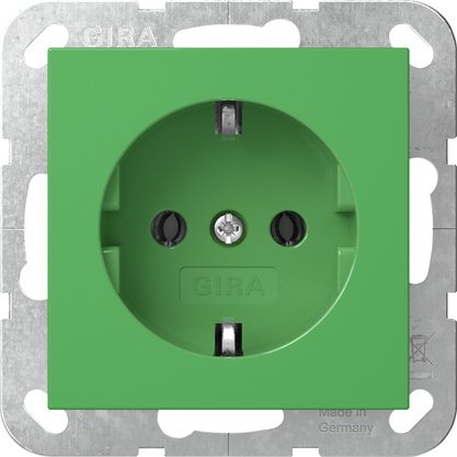 Gira System 55 Grüne SCHUKO Steckdose 16A 250V - 4455107