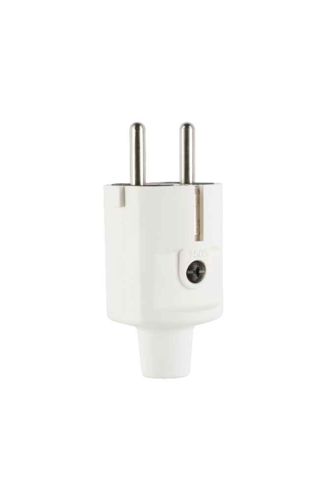 ABL Kompakte Schuko IP20 Doppel-Erde Stecker Weiß - 100000047