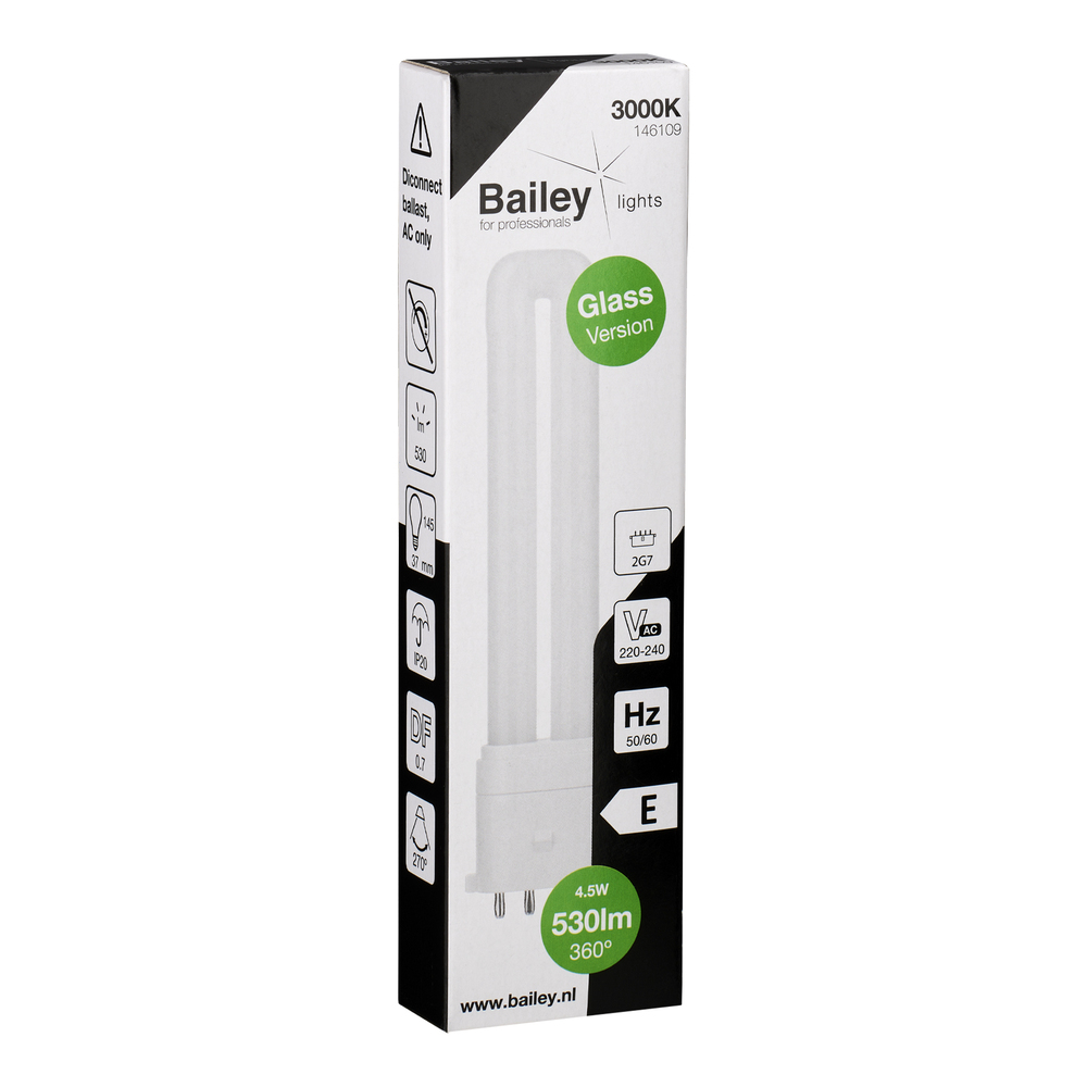 Bailey Led Pl Glas 2G7 4Pin 4.5W 530Lm 3000K - 146109