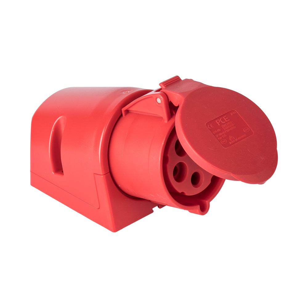 Industriële CEE Stopcontact 32A 5P 400V IP44 Rode Opbouw - 125-6RV