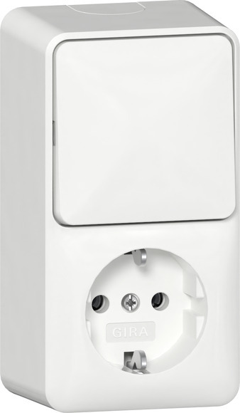 Vertical Combined Switch Socket Outlet With Mounting Plate - 417614
