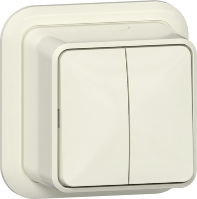 Gira Series Surface Mount Rocker Switch 10A 250V White - 310510