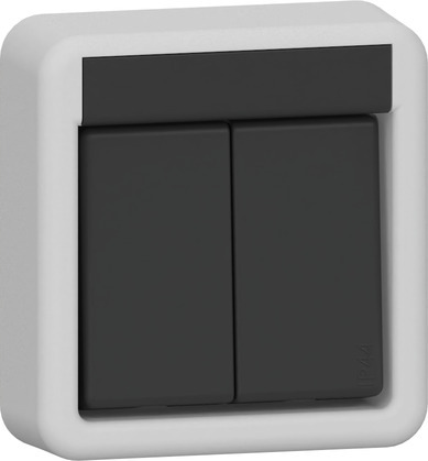 Gira Series IP44 Rocker Switch Grey - 310535
