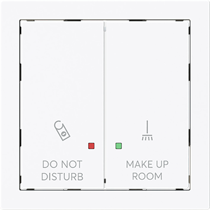 ABB Dual Rocker Switch Hotel Room Status Panel White - 2CKA001751A3313