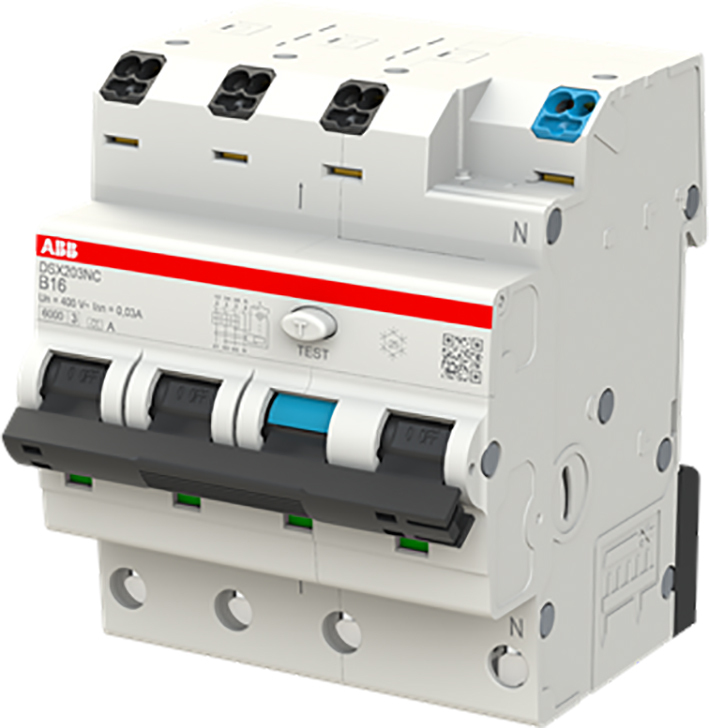 Abb Dsx203nc B16 A30 Rccb Fehlerstromschutzschalter 3P+N - 2Csr256192R1165