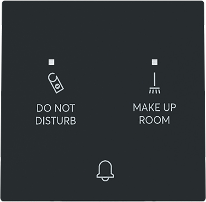 ABB DND MUR LED Bouton Poussoir Interrupteur 24V Noir - 2CKA001751A3404