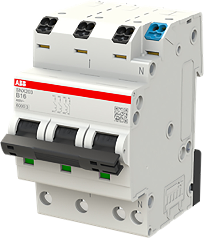 ABB SNX203-B16 3-Poliger+N Schutzschalter 16A B-Kurve - 2CSS256301R0165