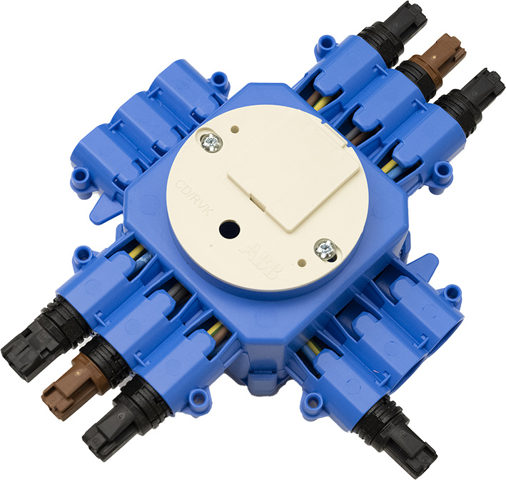 Boîte De Jonction ABB WAGO RD 1-In 4-Out Avec Interrupteur - 1SPA007182F2534