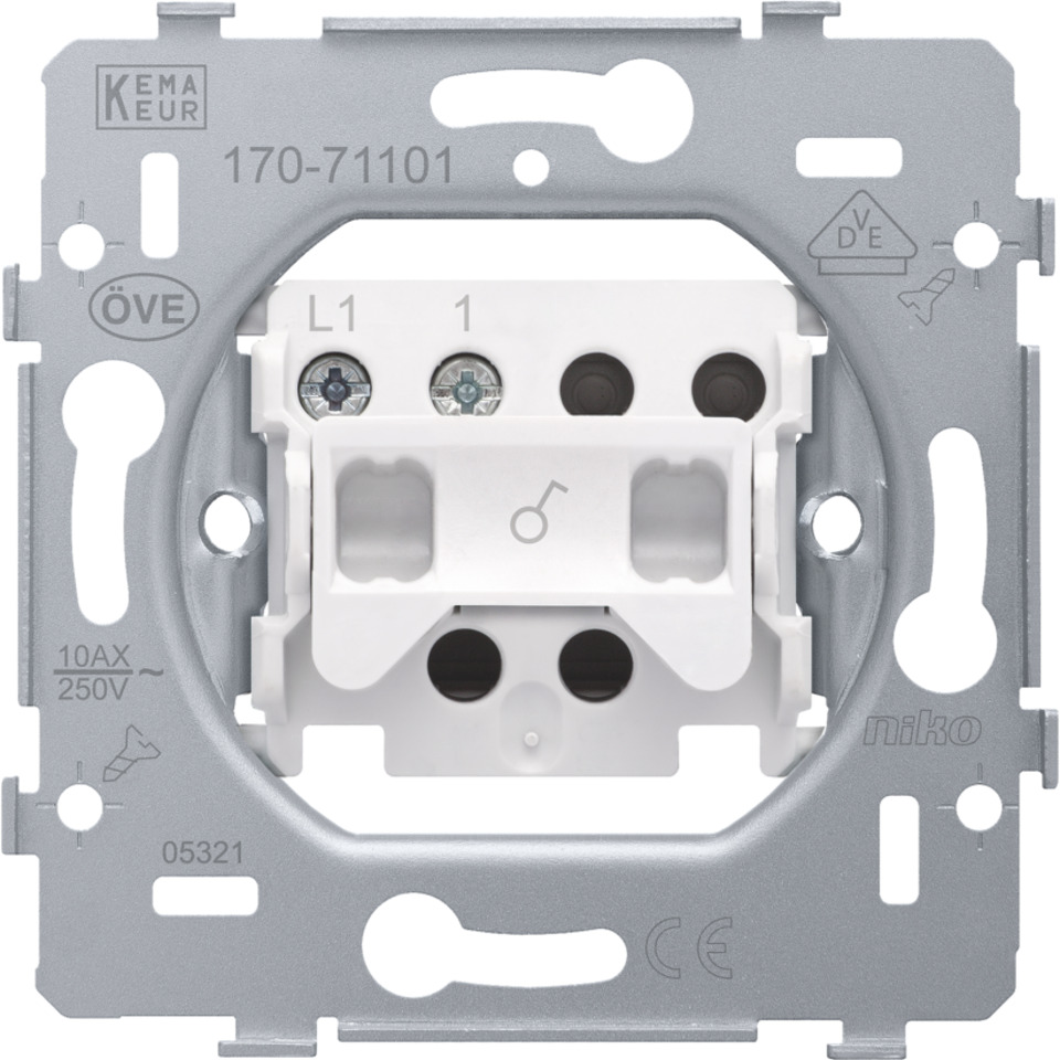 Base De Interruptor Monopolar 10 AX 250V Con Fijación Por Tornillo - 170-71101 [2 Piezas]