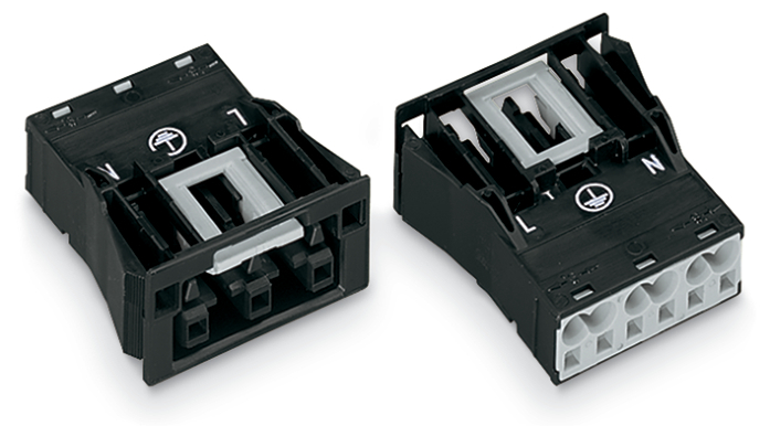 Wago Enchufe Snap-In De 3 Polos Marrón 4mm² - 770-2363 [2 Piezas]