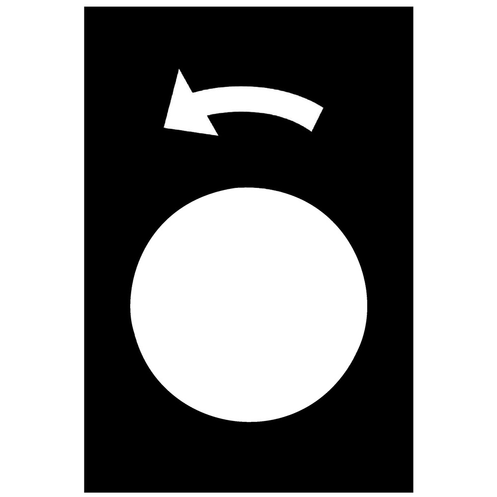 Plaque Harmony Legend 30x40mm Noir Gauche Rotation Lente - ZB2BY2922 [5 Pièces]