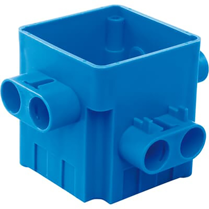 75mm Square Junction Box With 8x16mm Tube Inlets - 7110.412 [2 Pieces]