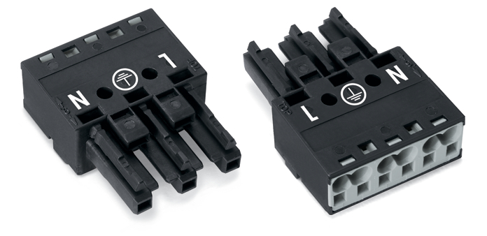 WAGO 770-203 WINSTA MIDI 3-Pole Female Connector Black - 770-203 [100 Pieces]
