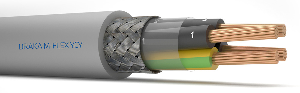 Draka M-Flex YCY 8x1.5mm² Câble De Contrôle Blindé - 126665 [5 Mètres]