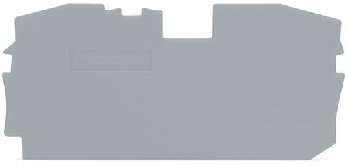 WAGO TopJob S Plaque De Fin Et De Séparation 1mm Grise - 2016-1291 [10 Pièces]
