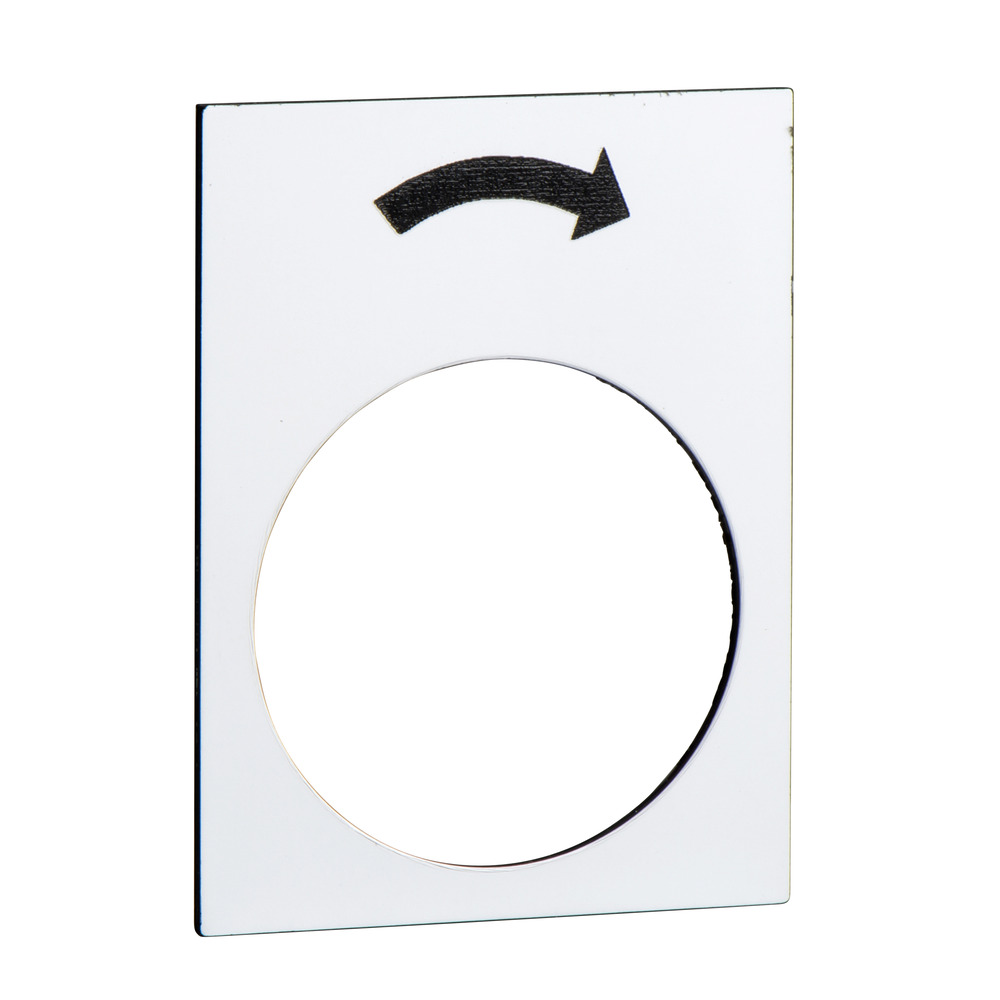Étiquette Harmony XAC Symbole De Virage Lent À Droite 30x40mm Blanc - ZB2BY4919 [5 Pièces]
