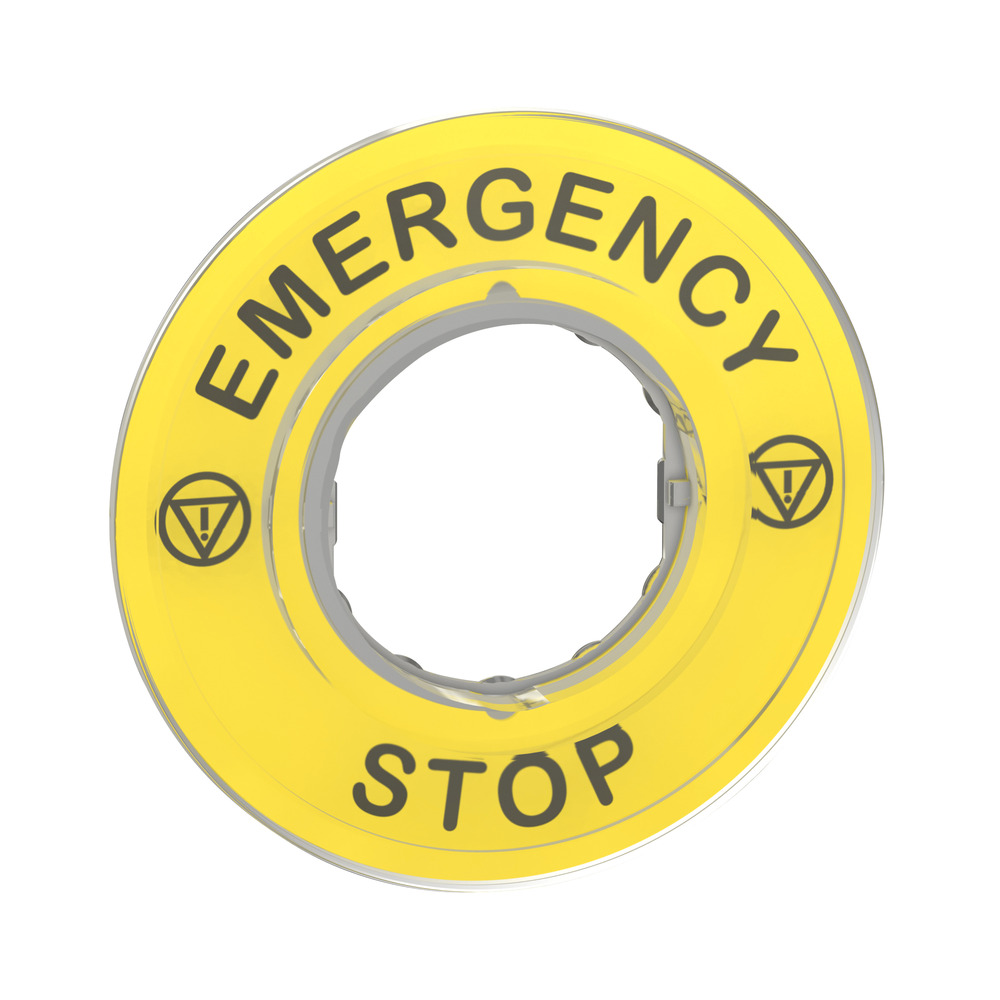 Schneider Electric Emergency Stop Legend Plate 60mm - ZBY9320 [2 Pieces]