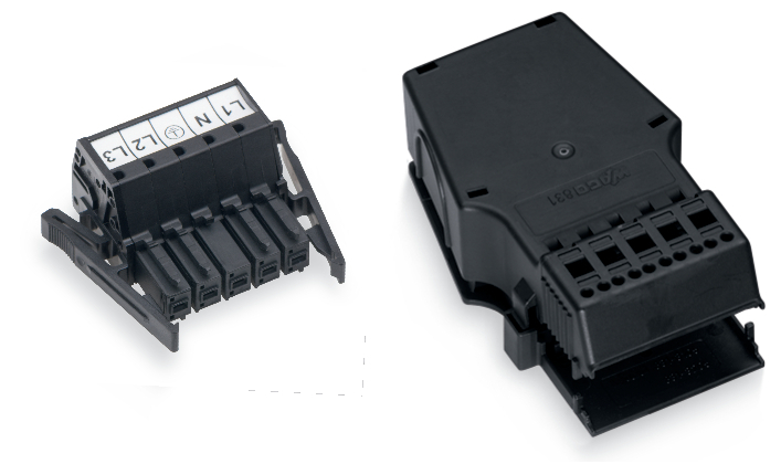 Wago 5-Pole Socket With Strain Relief Housing - 831-3105/1019-004 [5 Pieces]