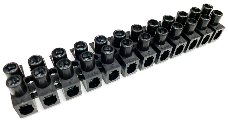 Conex Terminal Strip 12P Black 10-25mm² 750V - CH PA60P12BK [2 Pieces]
