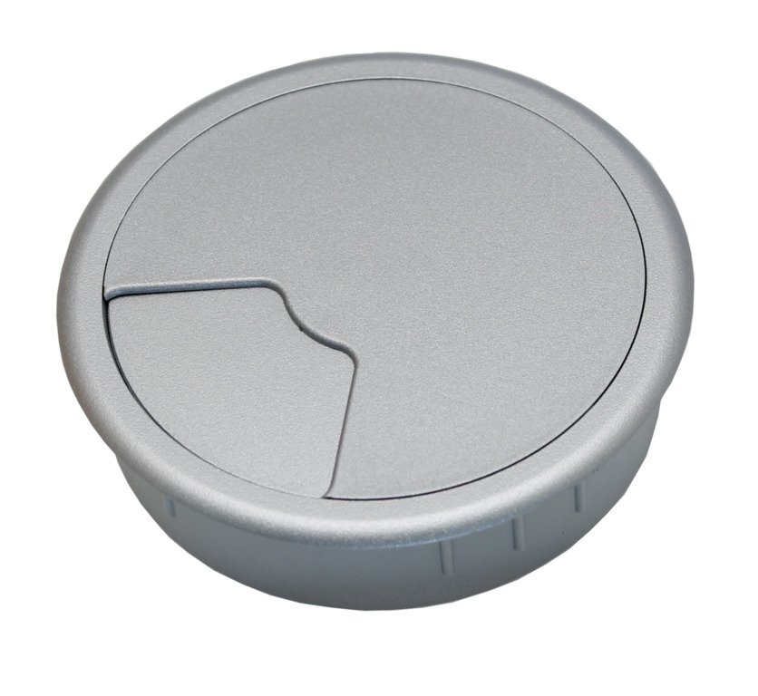 60mm Kabelmanagement Grommet Silber Grau - 49.80.019 [2 Stück]
