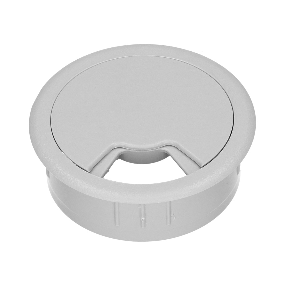 60mm Cable Management Desk Grommet Light Gray - 49.80.020 [2 Pieces]
