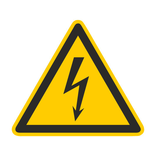 Señal De Advertencia De Voltaje Eléctrico ISO 7010 - 182720 [2 Piezas]