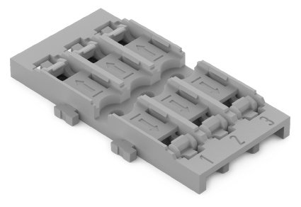 Wago 3-Way Mounting Carrier For Lever Connectors - 221-2523 [25 Pieces]