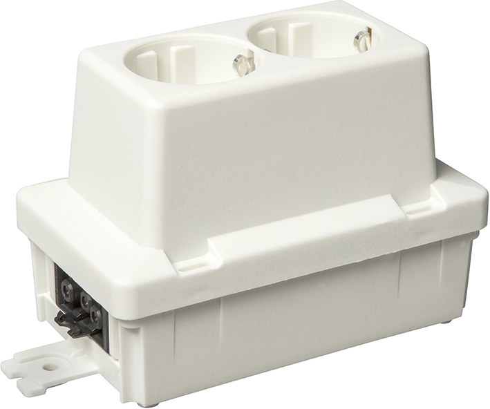 ABB Dual Schuko Socket With GST18 Power End Box (European Socket) - 1SPA007102F9300 [5 Pieces]