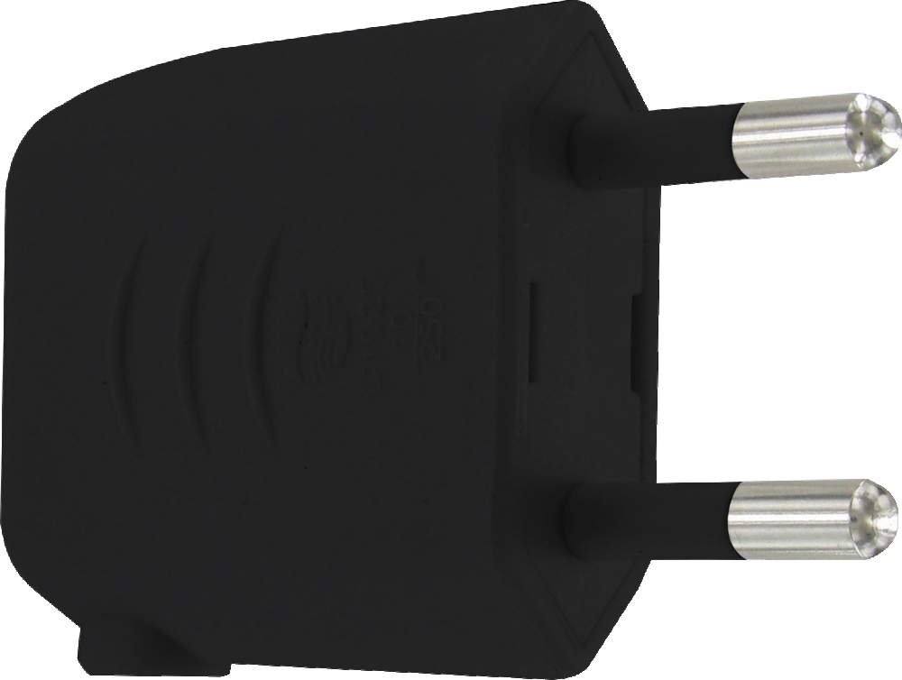 Euro Power Plug 2.5A Black - 177050004 [10 Pieces]